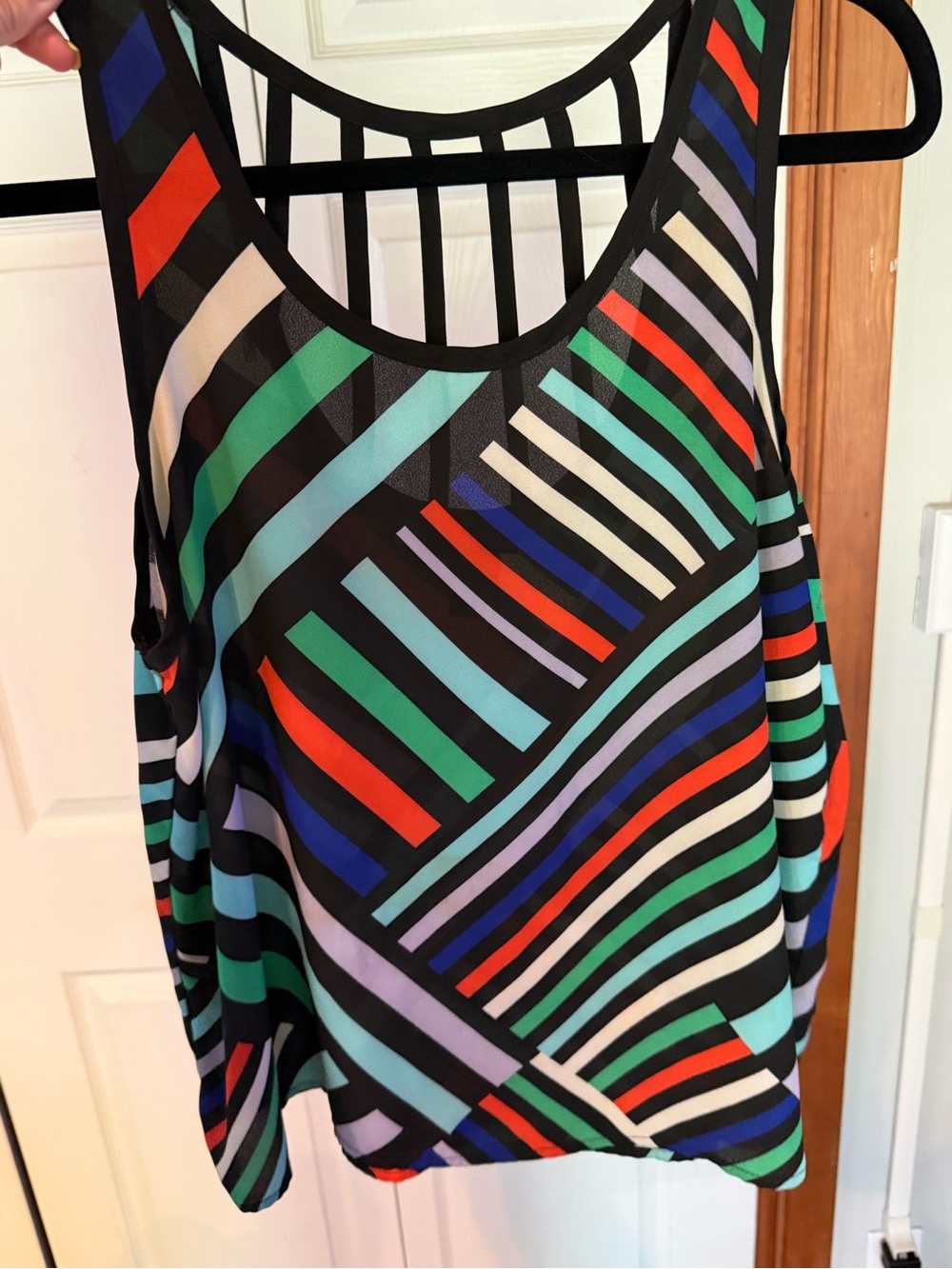 Y2K Vintage Wet Seal Geometric Stripe Sleeveless Tank